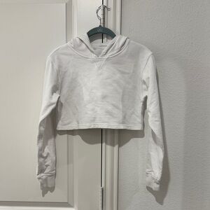 Lululemon Athletica White All Yours Cropped Hoodie